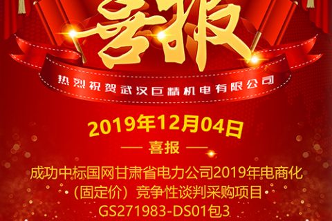 热烈祝贺918博天堂中标国网甘肃省电力公司2019年电商化（固定价）竞争性谈判采购项目